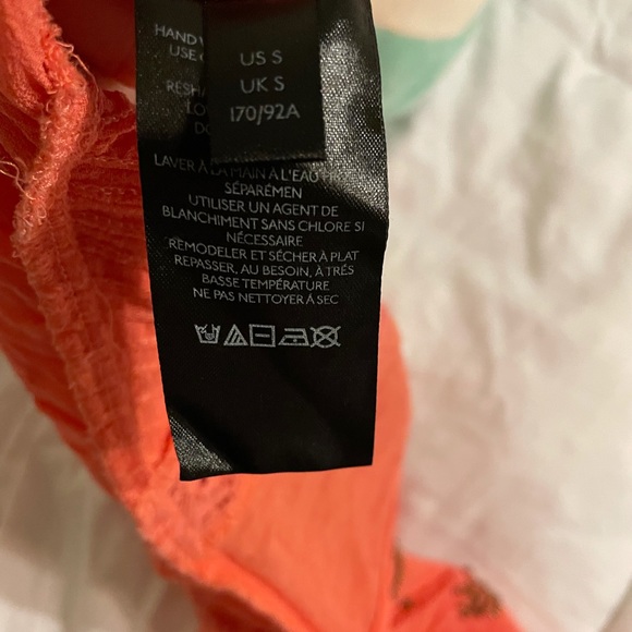 coral, free people flouncy top with beading - Picture 3 of 4